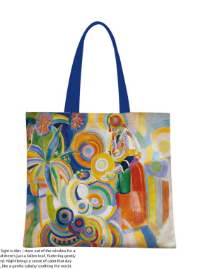 葡萄牙女人横版单肩包环保购物袋帆布包手提单肩学生通勤书包定制