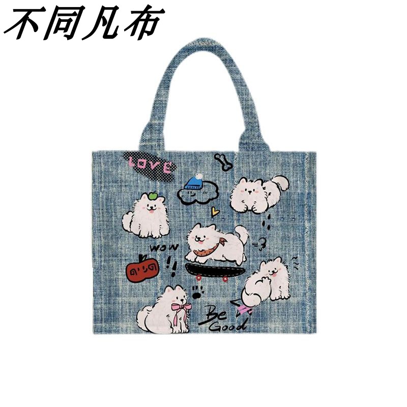 萨摩耶帆布包女手提包单肩包