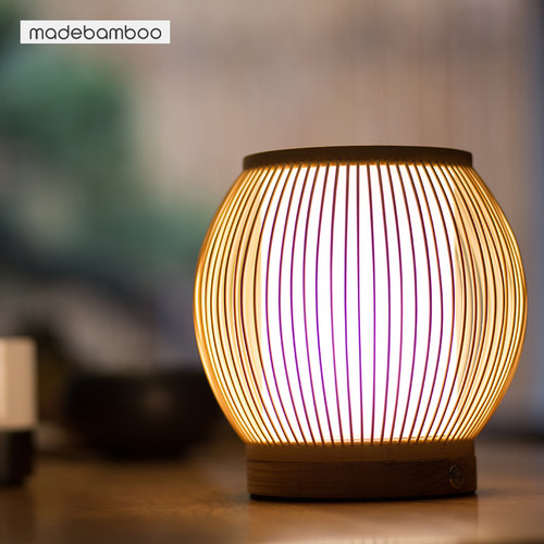 瑶月|十竹家 日式装饰台灯 可充电无线床头小夜灯 卧室温馨睡眠灯