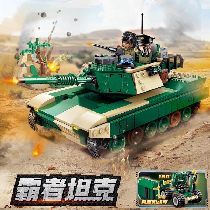 奇妙积木军事系列25005和平重装坦克导弹车战斗飞机模型玩具男孩