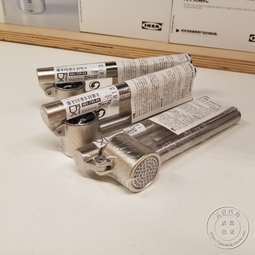 包邮宜家金属IKEA康吉思压不锈钢蒜蓉器捣蒜器蒜泥器原装塑封正品