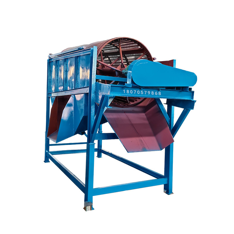 滚筒筛沙机 小型可移动式笼式筛分机 砂场用有轴圆筒筛砂设备厂家