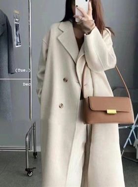 反季清仓高个子呢子大衣女加长版到脚踝秋冬170超长款毛呢外套175