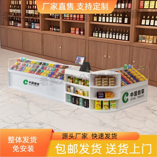 木质烟柜套装组合便利店小卖部烟酒店超市转角拐弯烟柜烟架收银台