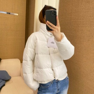 加拿大正品代购ALO冬季新款加厚保暖面包服立领短款羽绒服外套女