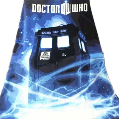 外贸神秘博士毛毯DW周边Tardis警亭塔迪斯时光机休闲办公午睡毯子