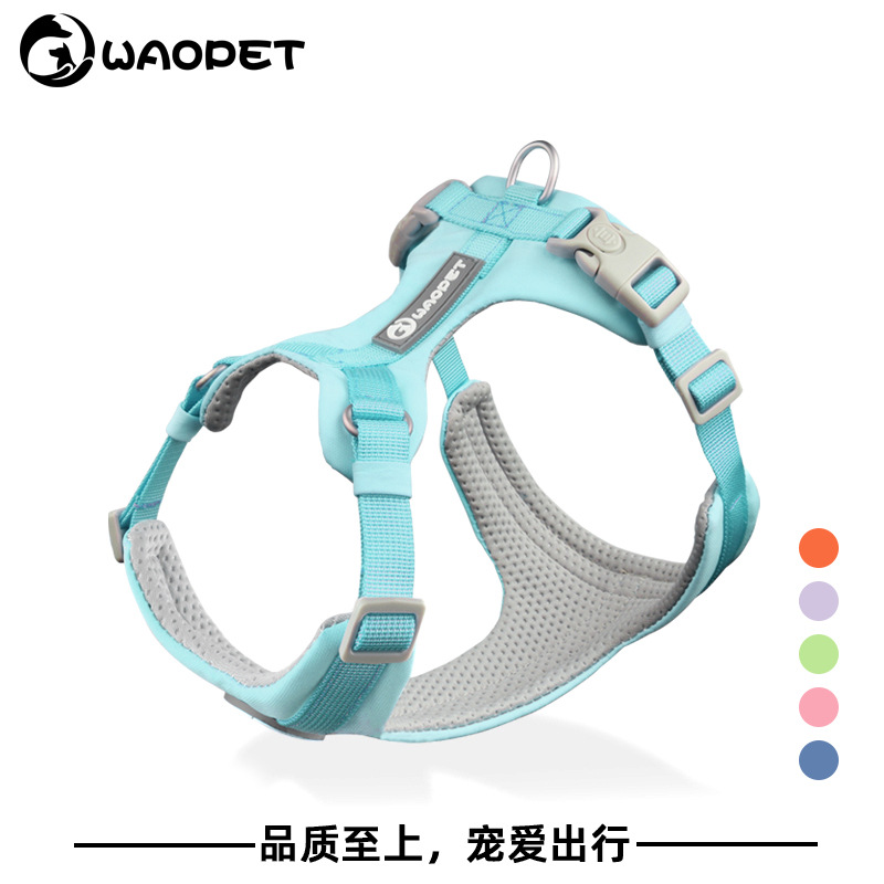 胸背带牵引绳狗项圈胸背带WAOPET