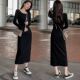 针织连衣裙2025春秋新款 秋装 气质黑色长袖 女长裙高级感打底连衣裙