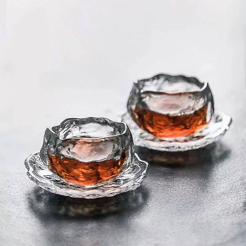 琉璃茶杯冰冻烧琉璃主人杯单杯品茗杯功夫茶具磨砂李子柒同款