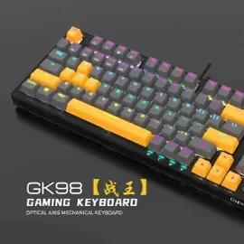 全新GPTX甲品GK98真机械键盘背光带跑马灯网吧同款防水办公小键盘