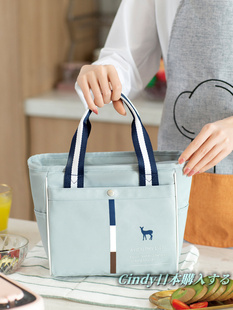 日本代购 GP饭盒手提包上班族保温袋铝箔加厚防水便当袋大号带饭包