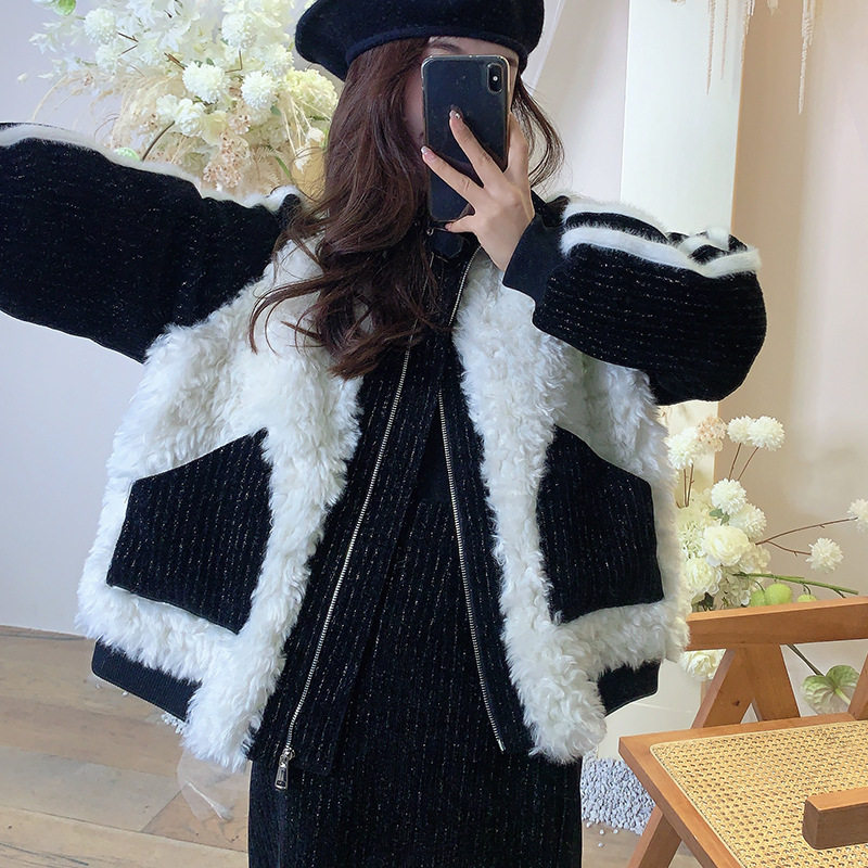 黑白撞色时尚甜美气质轻奢半身裙子套装女口袋设计感两件套冬长裙