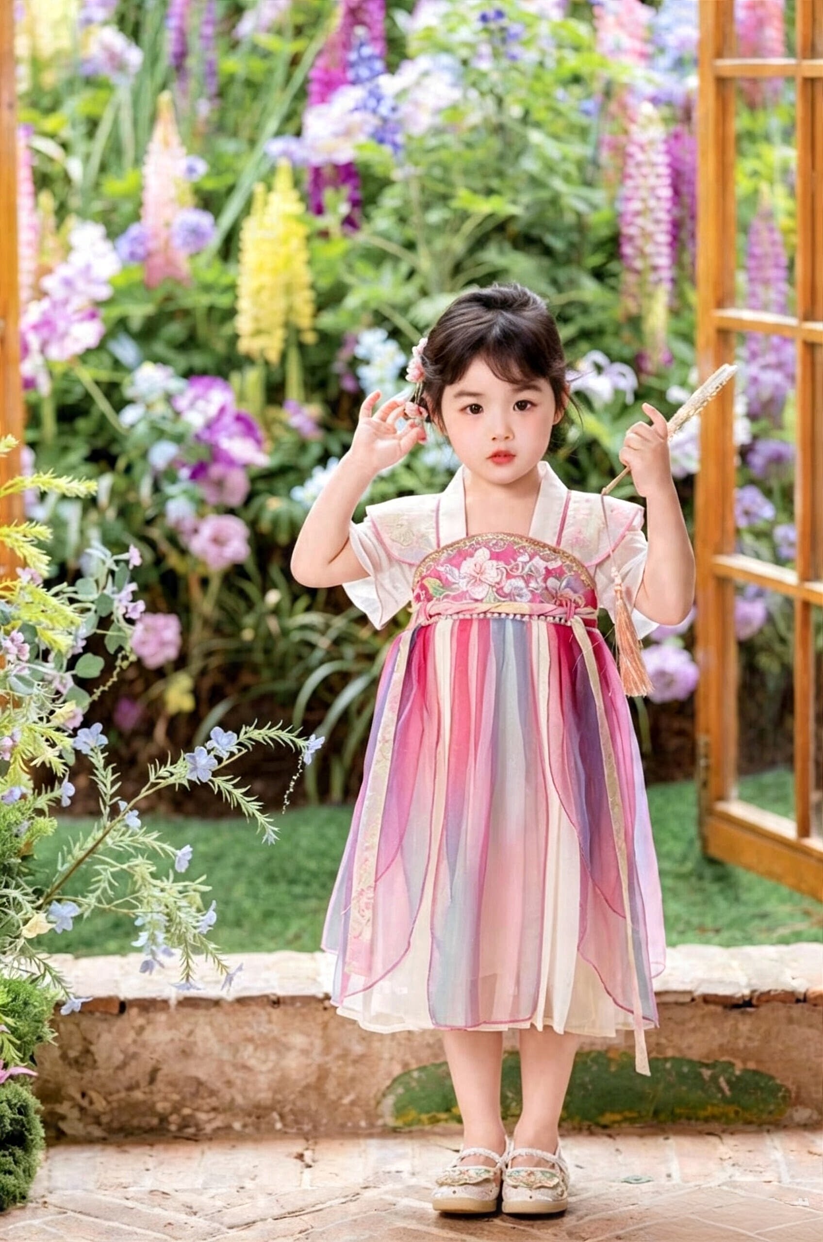 2026夏新款女童汉服连衣裙长连衣裙
