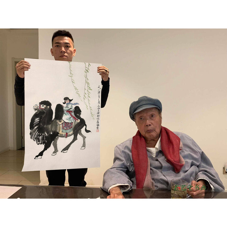 手绘临摹定制刘文西人物精品国画手绘收藏礼品送礼古董装饰客厅