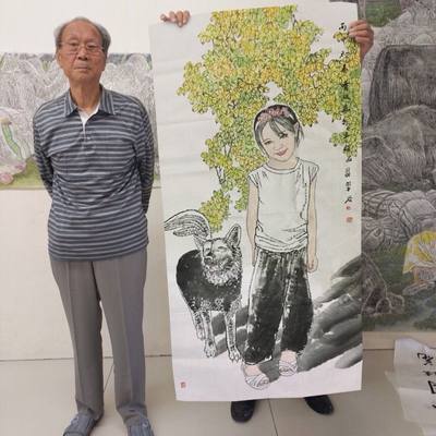 临摹王有政书画作品名家书画精品装饰画居家收藏升值传家宝附