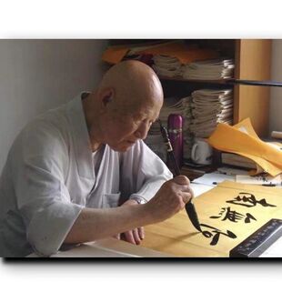 临摹普陀山道生长老书法题字纯手写手绘字画收藏古玩客厅书法玄关