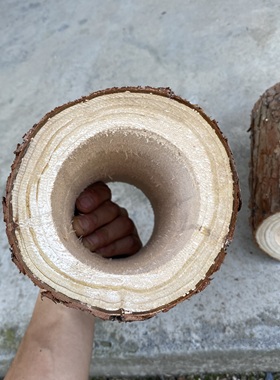 簪子山木语实木木桩空心木墩可插花树墩花盆树洞树窝仓鼠躲避天然