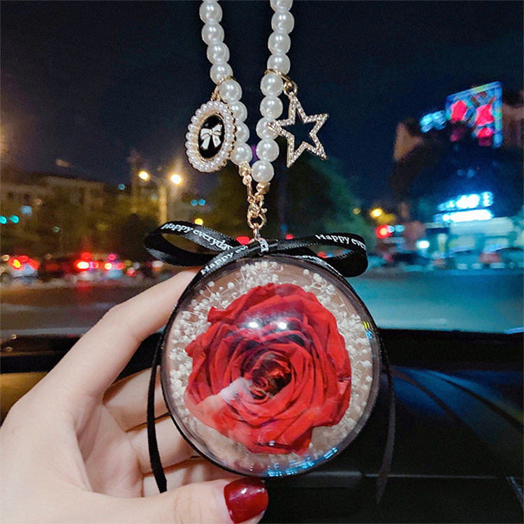 玛莎拉蒂保时捷永生花汽车挂件