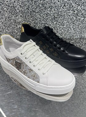 欧洲站2026春季新款男鞋百搭防滑板鞋牛皮男休闲鞋小白鞋28875