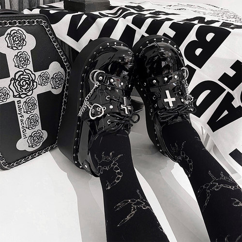 朋克y2k亚文化鞋子亚比厚底鞋