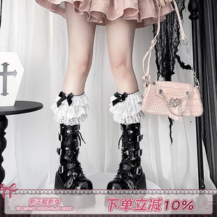 superpink原创 亚文化暗黑朋克Y2K辣妹厚底靴子马丁靴 朋克乐队