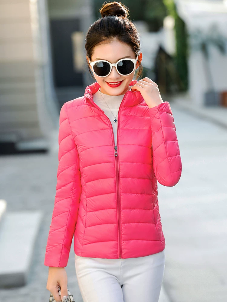 Light and thin short liner, black down jacket for work