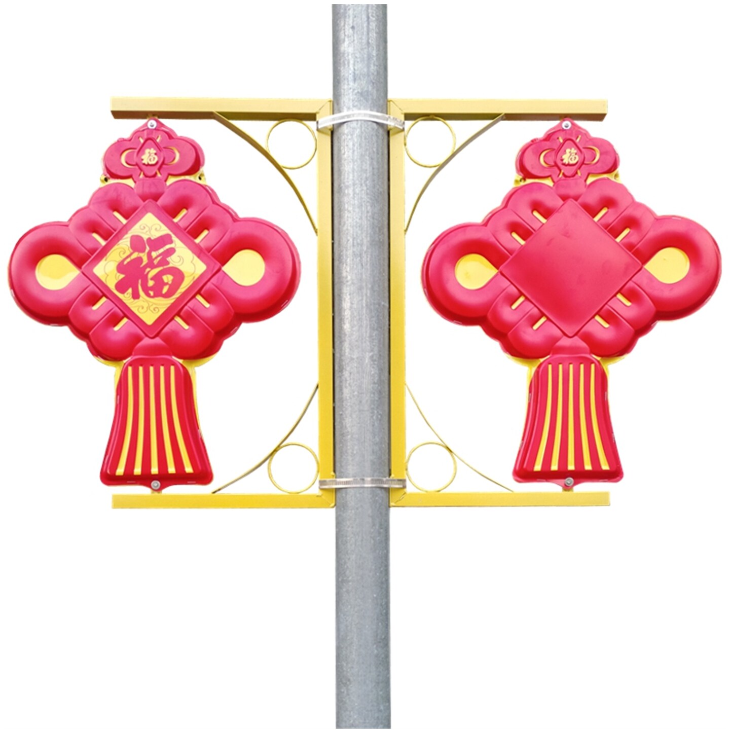 户外防水LED福字路灯杆中国结