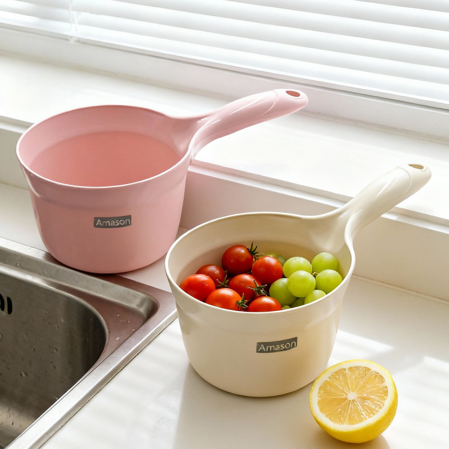 杜鹃花塑料水舀厨房家用迷你水瓢多功能洗菜盆勺子,厨房/烹饪用具,水舀/水瓢,淘宝优惠券,粉丝福利购,淘宝优惠卷