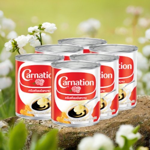 泰国三花淡奶油味含乳饮料carnation炼乳淡奶奶茶店商用配料泰奶