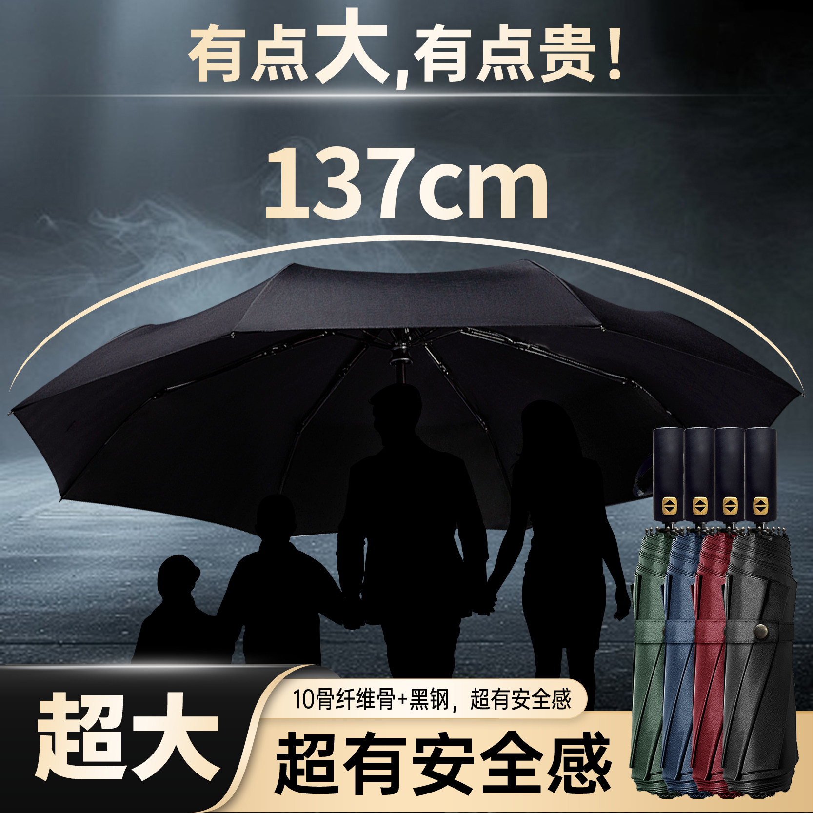 全自动雨伞男士折叠收缩超大号加固加厚结实抗风女晴雨两用遮阳伞
