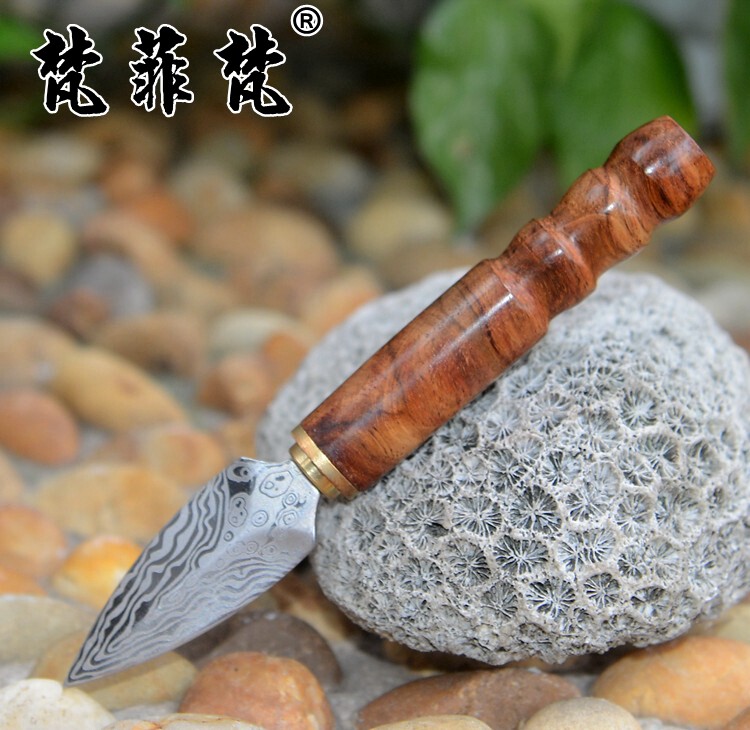 梵菲梵 海南黄花梨茶刀纯天然海黄木质普洱坨砖茶具鬼脸鬼眼 特价