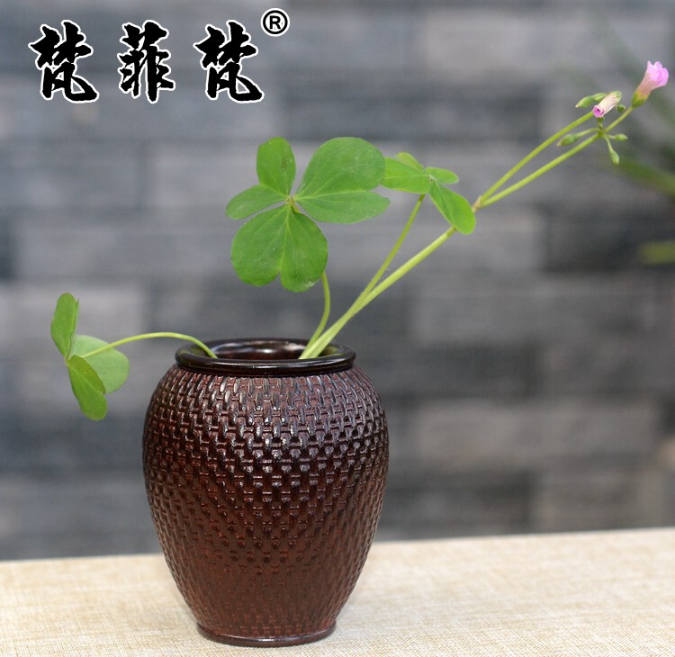 梵菲梵 印度小叶紫檀摆件罐老料插花瓶雕件高密高油木料储物罐