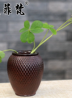 摆件插花瓶储物罐印度小叶紫檀