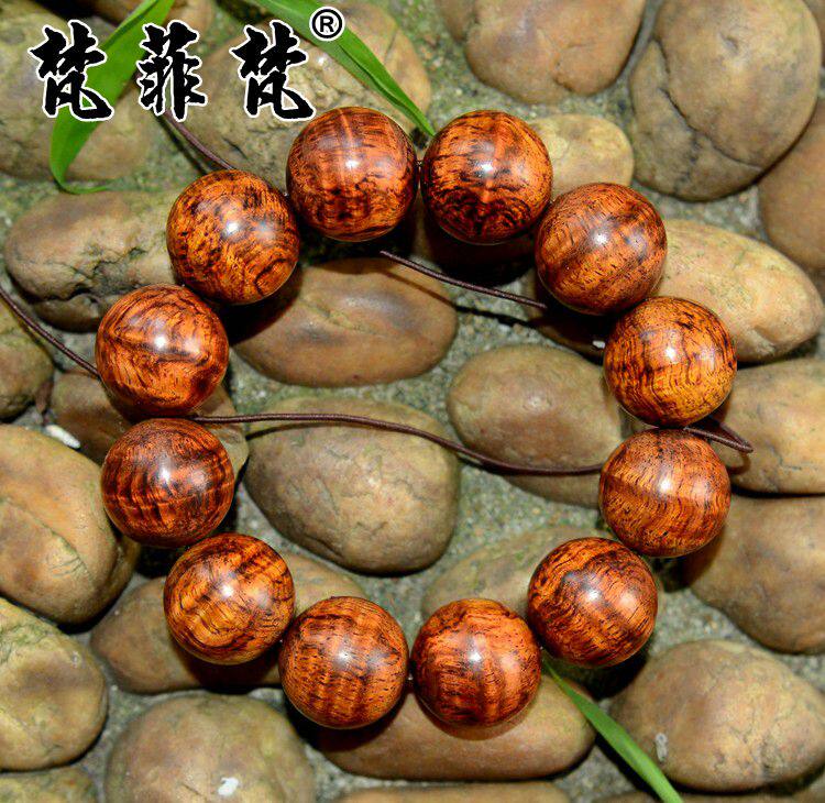 梵菲梵 越黄2.0cm闪电纹手串 越南黄花梨油梨 芝麻花(已出)