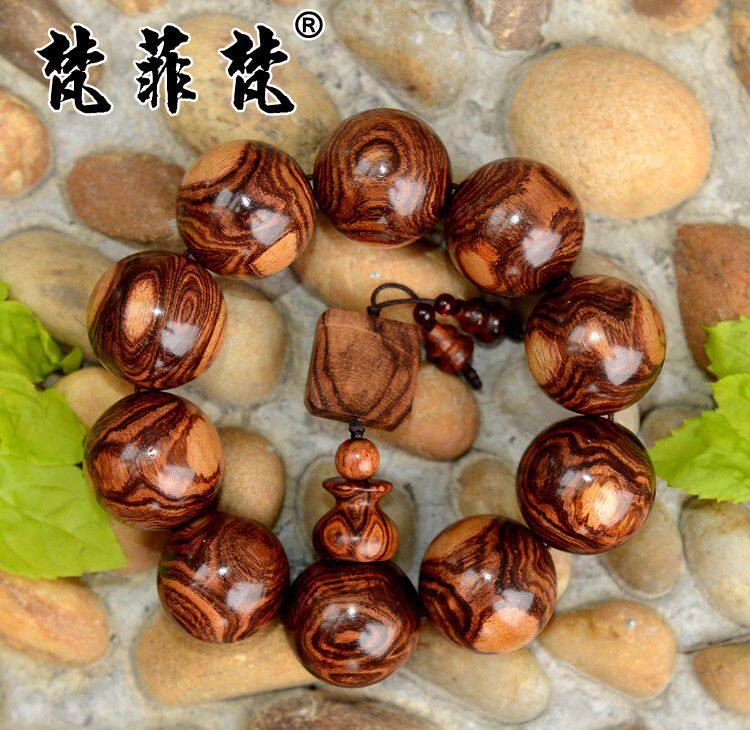 梵菲梵 海黄全鬼脸手串 2.4cm金包铁手链 海南黄花梨鬼眼 圣物