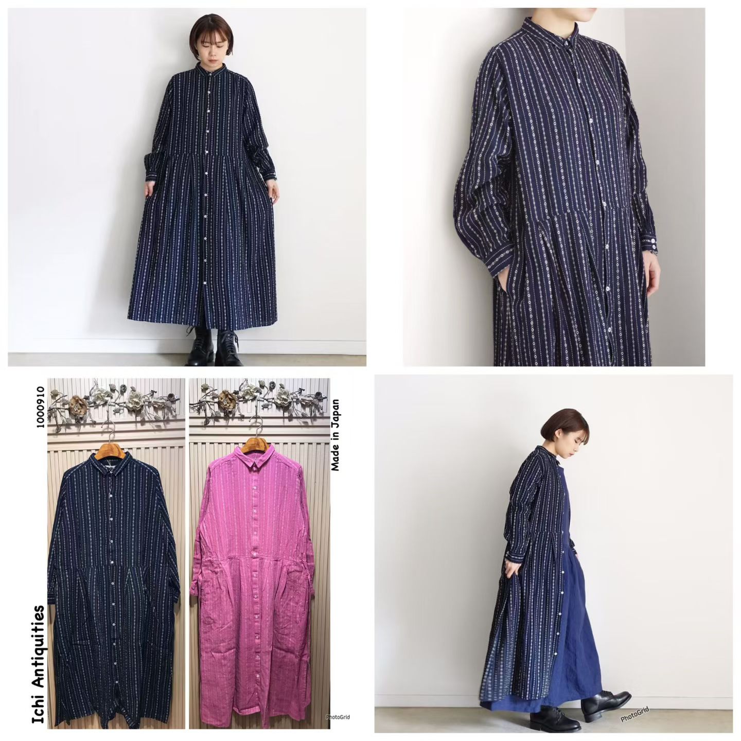 日本制antiquities 小刺绣连衣裙