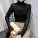 薄款 蕾丝打底衫 洋气小衫 长袖 防晒内搭性感上衣潮 女2025年春夏新款