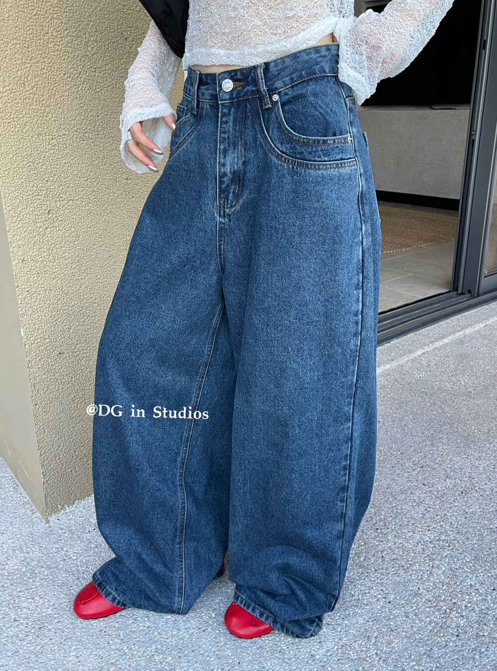 dginstudio阔腿牛仔裤休闲裤女