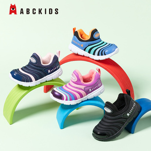 儿童运动鞋 25秋冬款 男童加绒宝宝学步鞋 Abckids女童毛毛虫二棉鞋