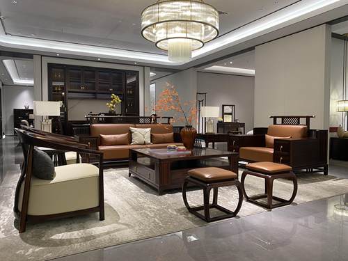 赖氏家具黑檀木爱里古夷苏木中式家具沙发茶几真皮沙发长久东辰