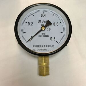 压力表 y-100 0-0.8mpa 直径100mm 铜螺纹m20x1.5 径向 压力8公斤