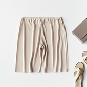 防走光安全裤 5分裤 五分裤 家居短裤 桑蚕丝薄款 衬裤 中裤 黑色打底裤