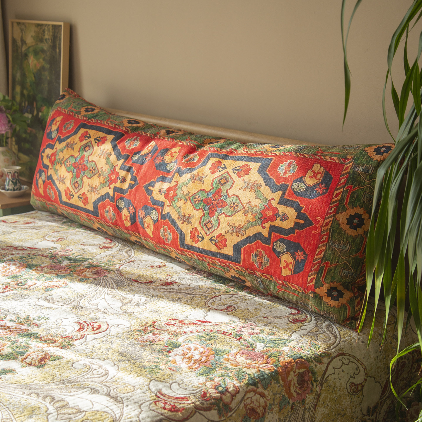 原创民族风床头大尺寸靠背垫靠枕带芯双面沙发长条大抱枕民宿坐垫,居家布艺,床头靠垫,淘宝优惠券,粉丝福利购,淘宝优惠卷
