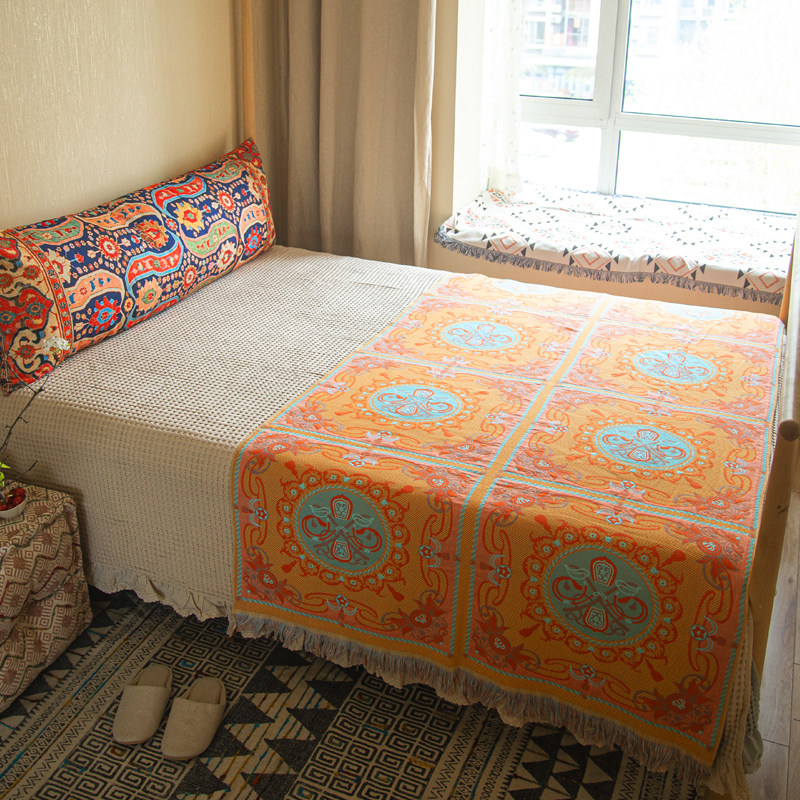 新品尼泊尔风情纯棉床尾毯民宿沙发毯盖腿民族风办公室午睡毯披肩,床上用品,休闲毯/毛毯/绒毯,淘宝优惠券,粉丝福利购,淘宝优惠卷
