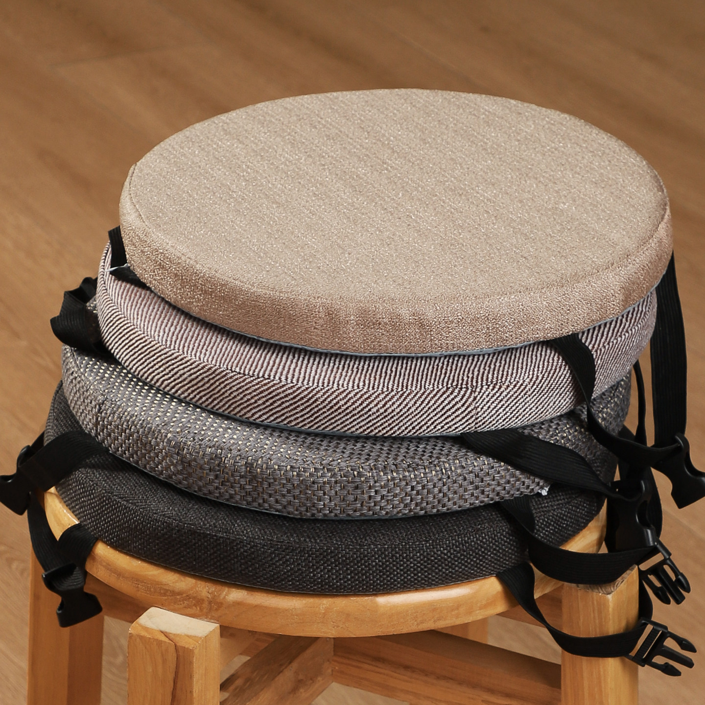 圆形椅子坐垫可固定防滑圆凳垫藤椅吧台高脚凳垫海绵垫子防屁股痛,居家布艺,椅垫,淘宝优惠券,粉丝福利购,淘宝优惠卷