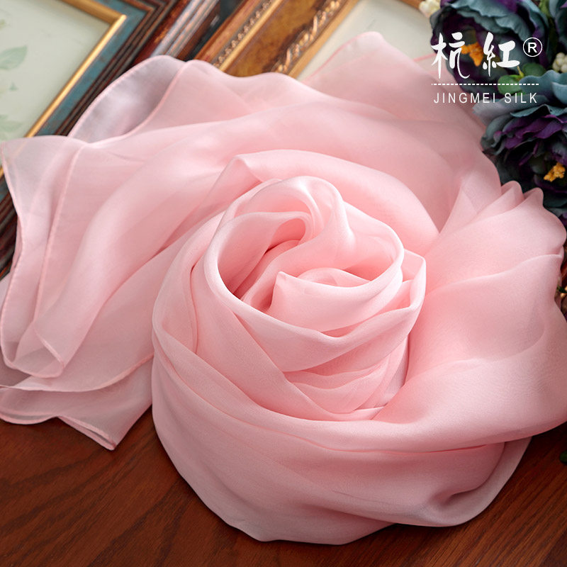 丝巾粉红色长款真丝围巾100%桑蚕丝女披肩纱巾春秋冬夏季百搭,服饰配件/皮带/帽子/围巾,围巾/丝巾/披肩,淘宝优惠券,粉丝福利购,淘宝优惠卷