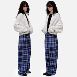 外套2025秋冬新款 口袋开衫 毛绒灰色古早千禧千金风蝙蝠袖 info