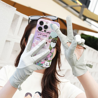 防晒手套女防紫外线开车司机专用露指遮阳冰丝夏季薄款骑行电动车