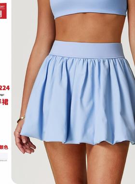 泽创跨境速干网球短裙防走光打底透气口袋蓬蓬裙跑步运动短裙9224