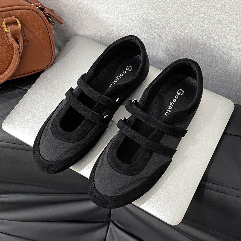 za魔术贴休闲鞋女2025春款复古芭蕾舞鞋玛丽珍红色内增高平底单鞋,女鞋,浅口单鞋,淘宝优惠券,粉丝福利购,淘宝优惠卷